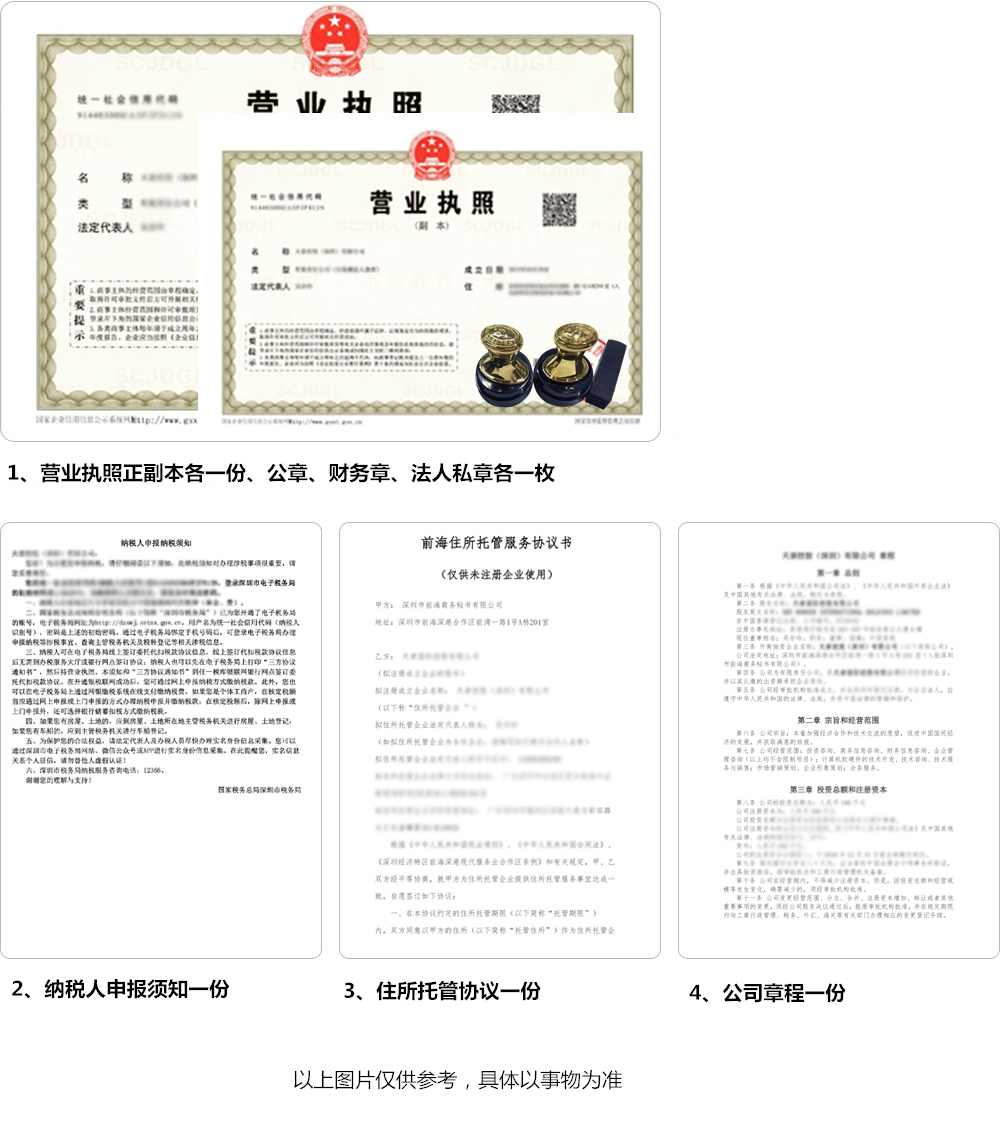 注册前海公司所得资料