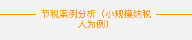 节税案例分析(小规模纳税人为例)